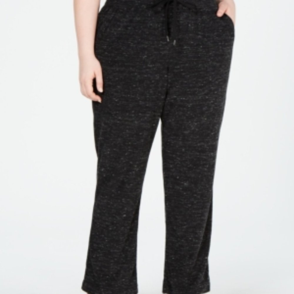 Ideology Womens Sweat[ Polyester Wide Leg Pants
